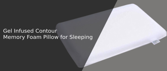 Gel Infused Contour Memory Foam Pillow for Sleeping