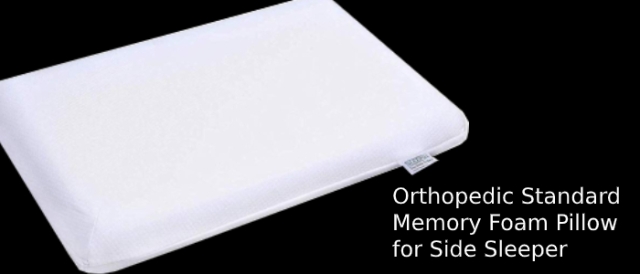 Orthopedic Standard Memory Foam Pillow for Side Sleeper